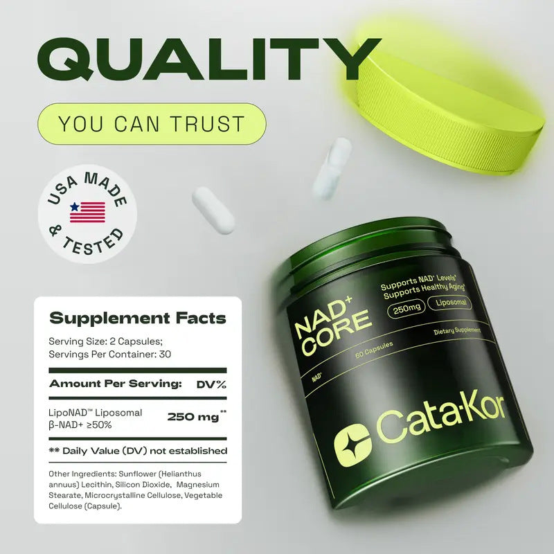 ✅ CataKor NAD+ Core | Liposomal Anti-Aging Formula