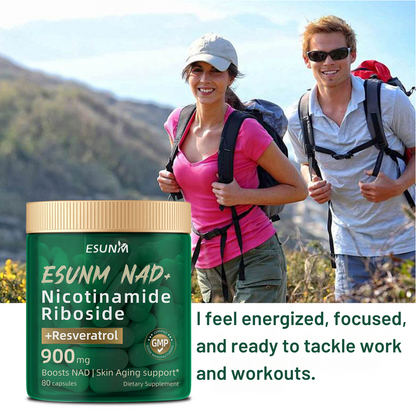 NAD+ Complex 900mg – Nicotinamide Riboside & Resveratrol | Anti-Aging, Energy & Focus