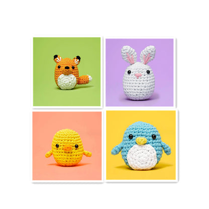 Cute Animal Crochet Dinosaur Penguin Lion Handmade Kit