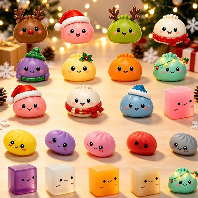 Advent Calendar 2026 Christmas Squishies, 24 Mini Surprises