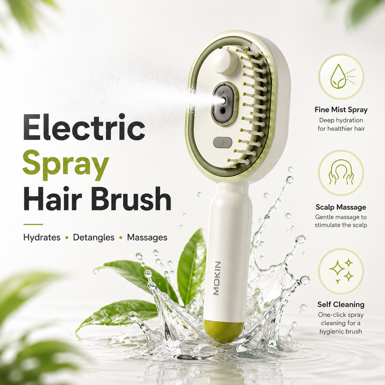 MistGlow™ 3-in-1 Hair Care Brush
