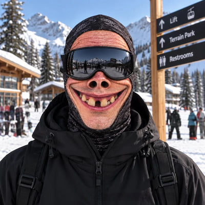 Black pattern large nostrils